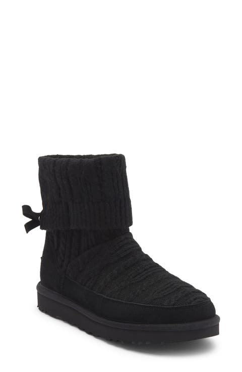 Classic Mini Cable Knit Bootie (Women)