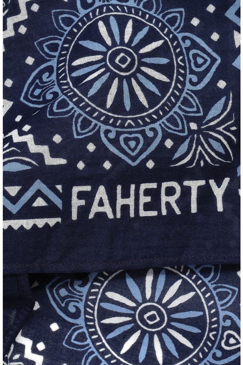 Star Geo Print Cotton Bandana, Alternate, color, NAVY