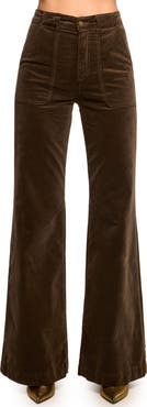 Ramy Brook Theodora Stretch Cotton Velvet Wide Leg Pants