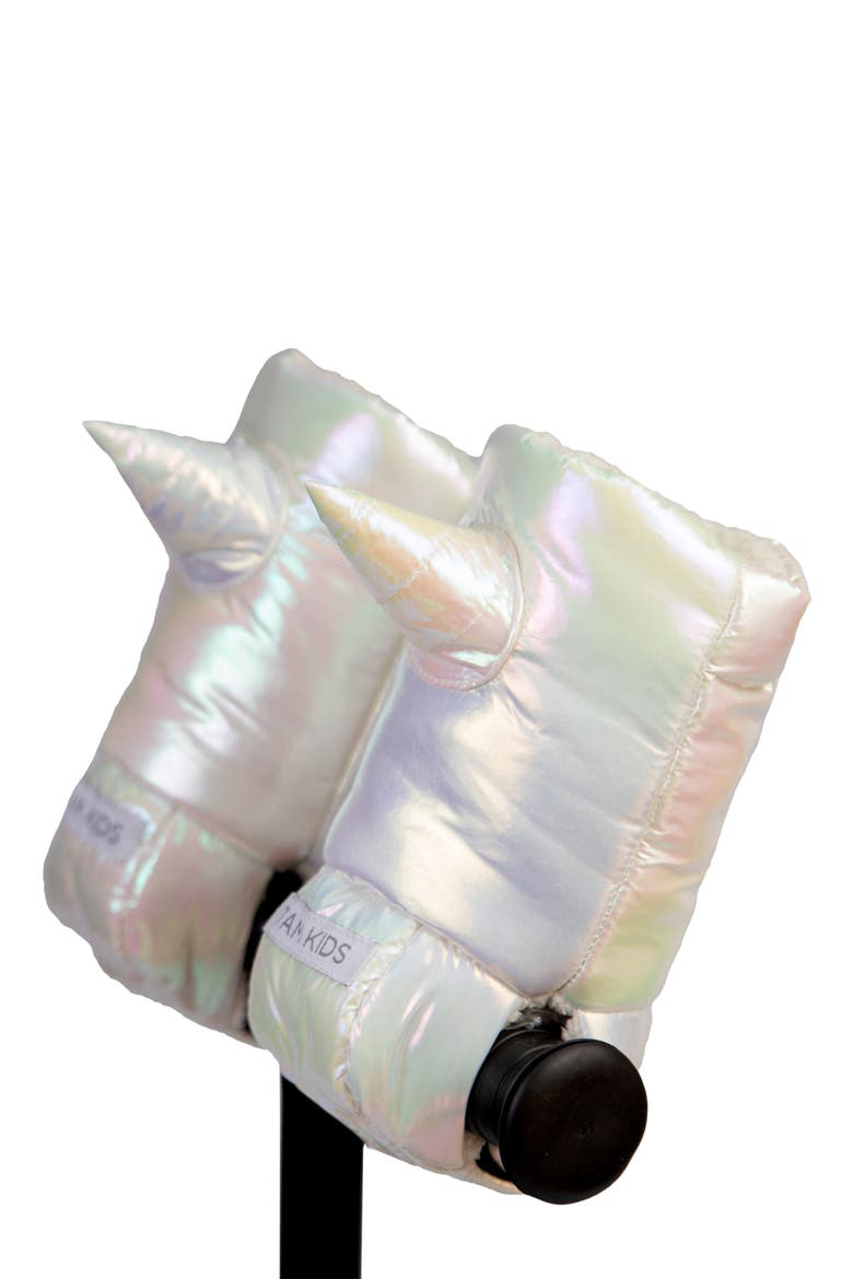 Warmmuffs Water Repellent Muffs, Alternate, color, IRIDESCENT UNICORN