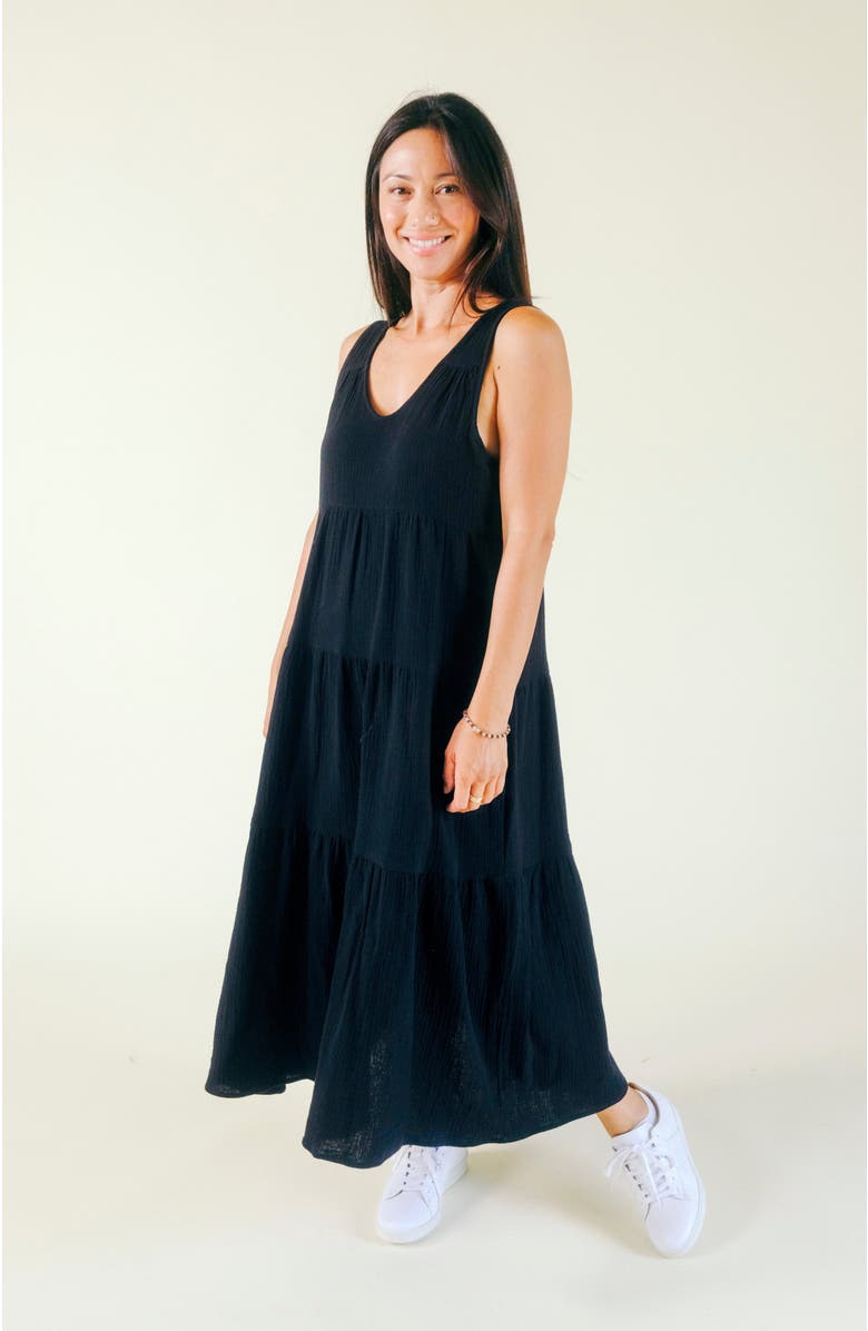 POPLINEN Plus Teresa Tiered Tank Dress, Alternate, color, 