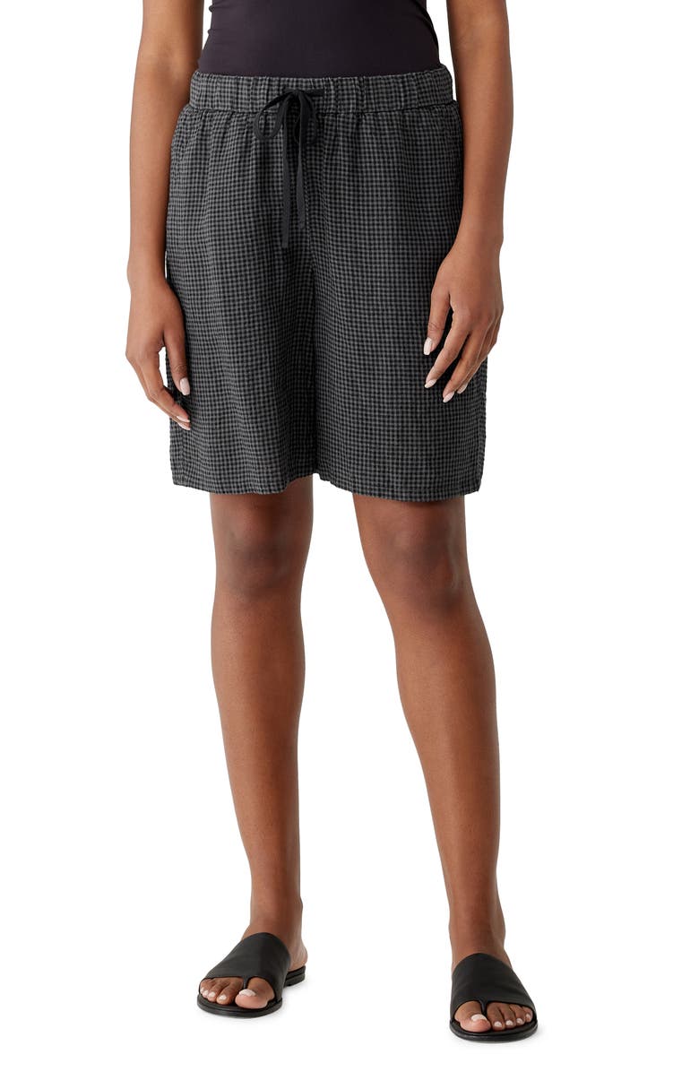 Eileen Fisher Organic Linen Drawstring Shorts, Main, color, 