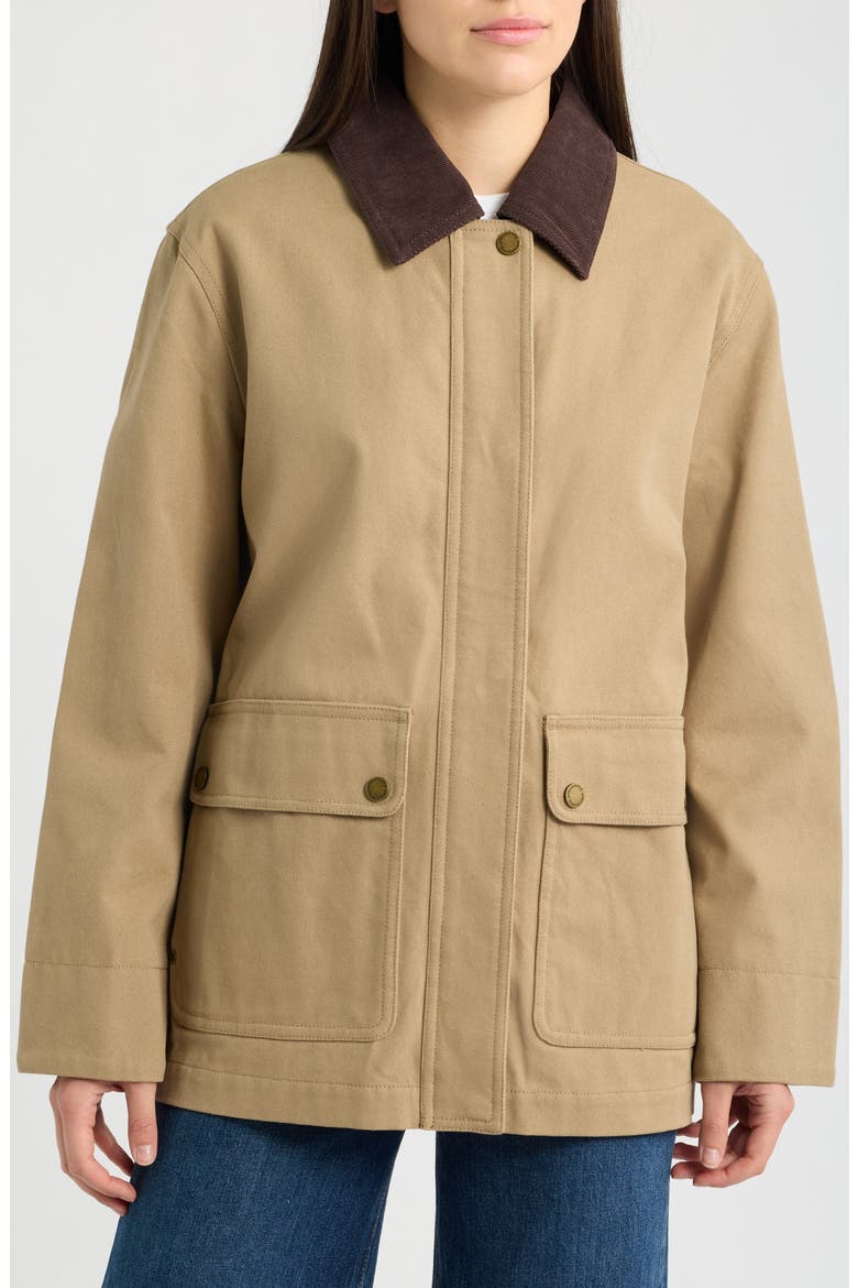 Cascades Canvas Barn Coat, Alternate, color, OLD OAK