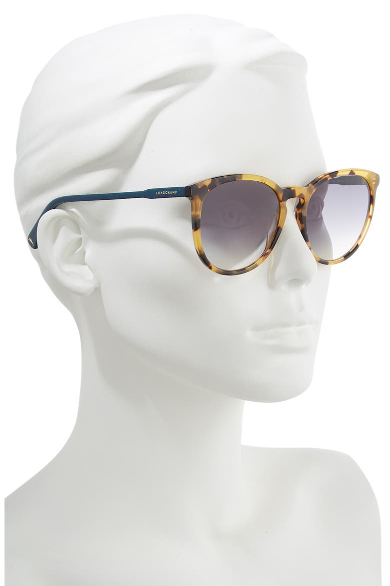 56mm Round Sunglasses, Alternate, color, VINTAGE HAVANA