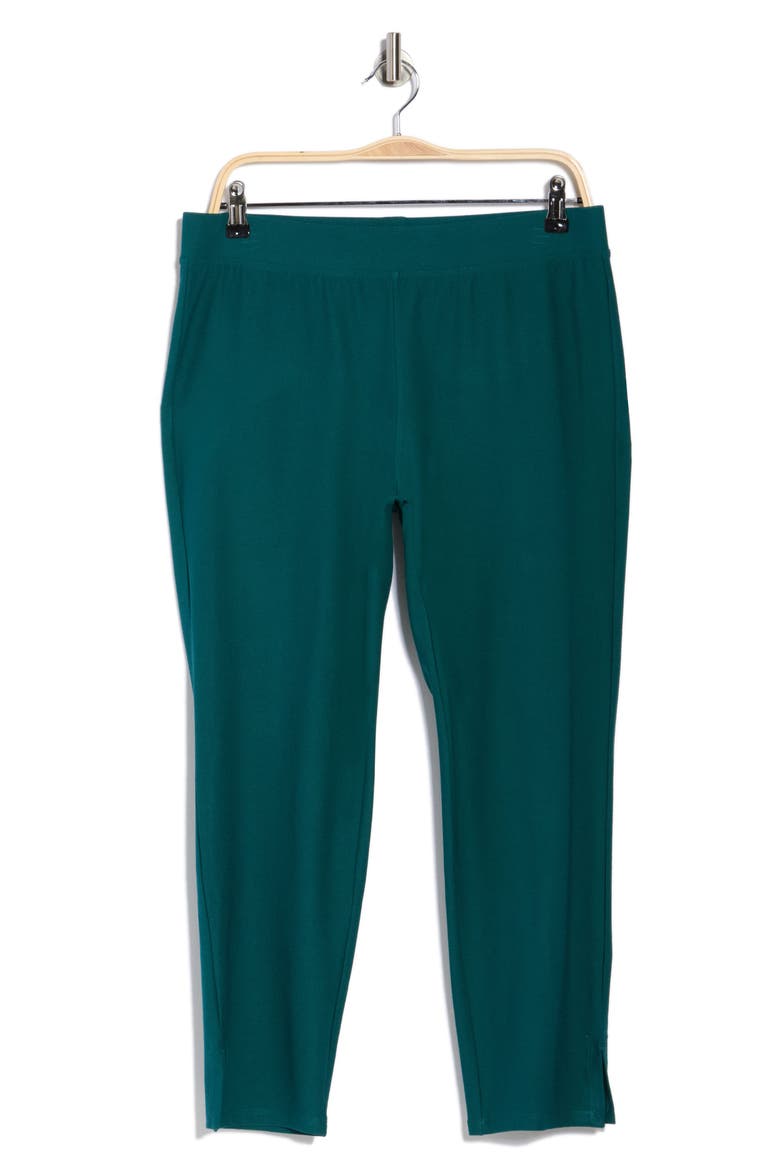 High Waist Slim Crop Pants, Alternate, color, AEGEAN