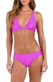 L'AGENCE Lexie Metallic Bikini Top