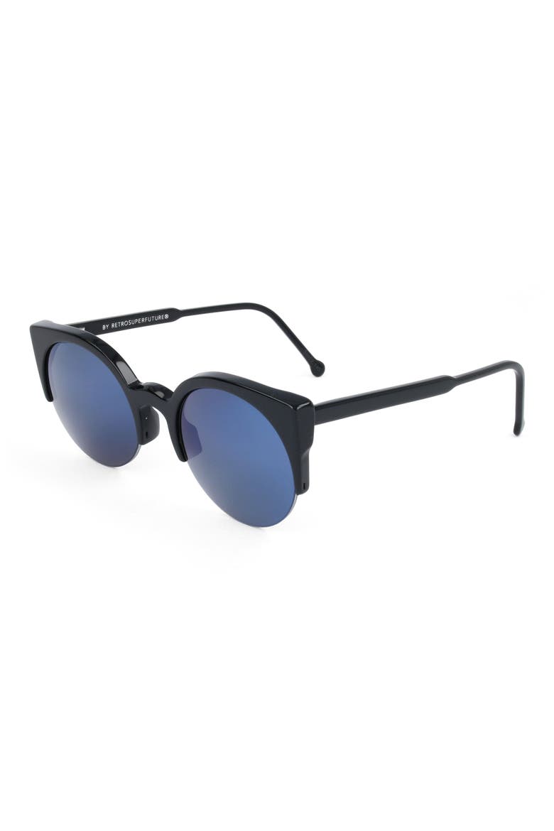 48mm Cat Eye Sunglasses, Alternate, color, BLACK