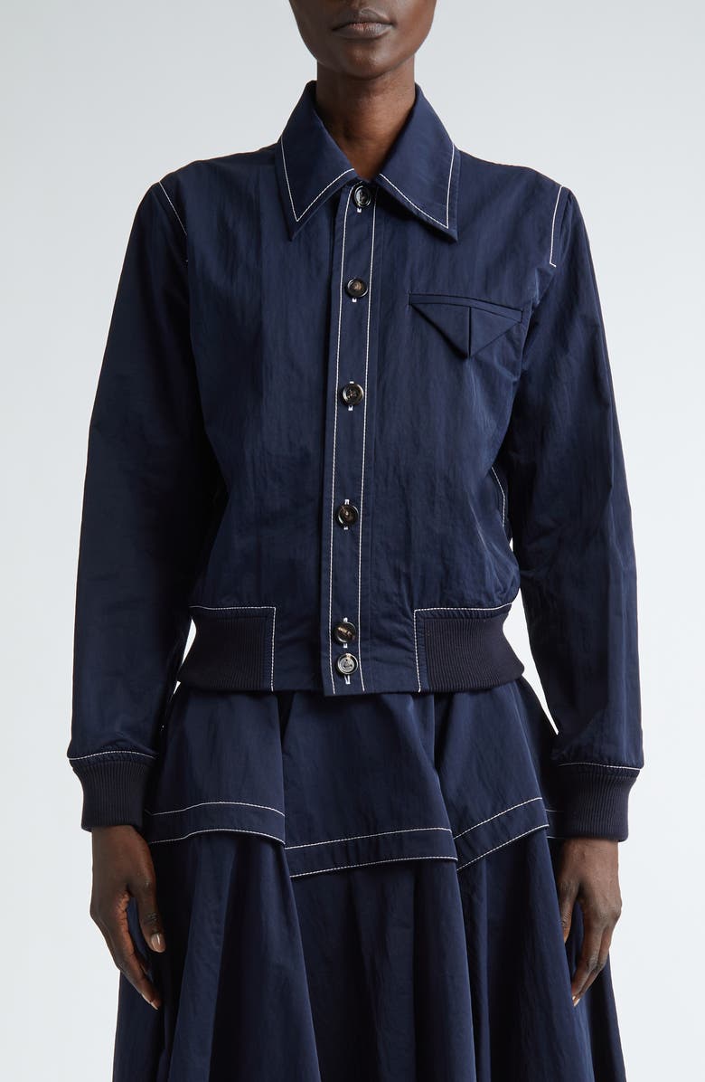 Bottega Veneta Triangle Pocket Nylon Jacket, Main, color,