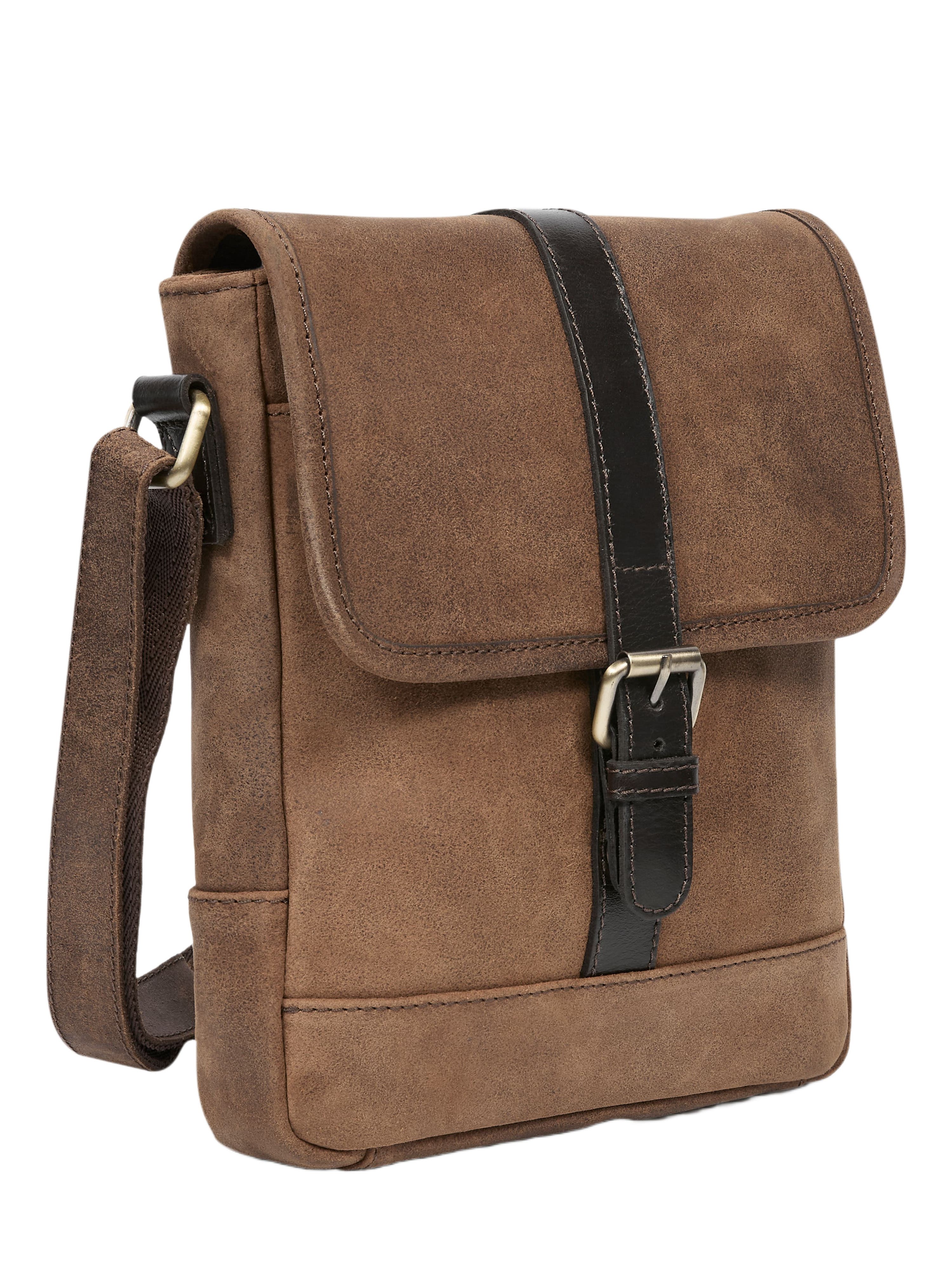 Celtic & Co. TRIM LEATHER CROSS BODY, Main, color, Brown