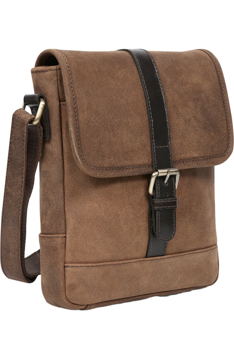 Celtic & Co. TRIM LEATHER CROSS BODY, Main, color, Brown