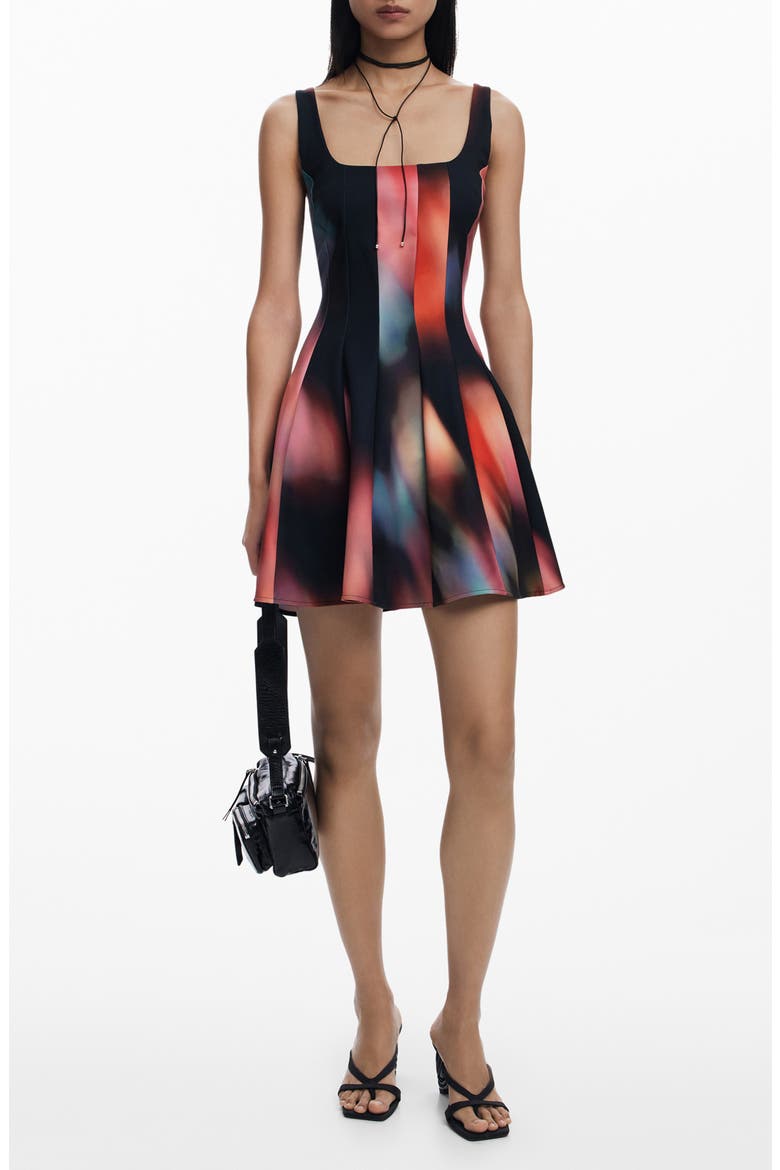 Sleeveless Minidress, Main, color, BLACK