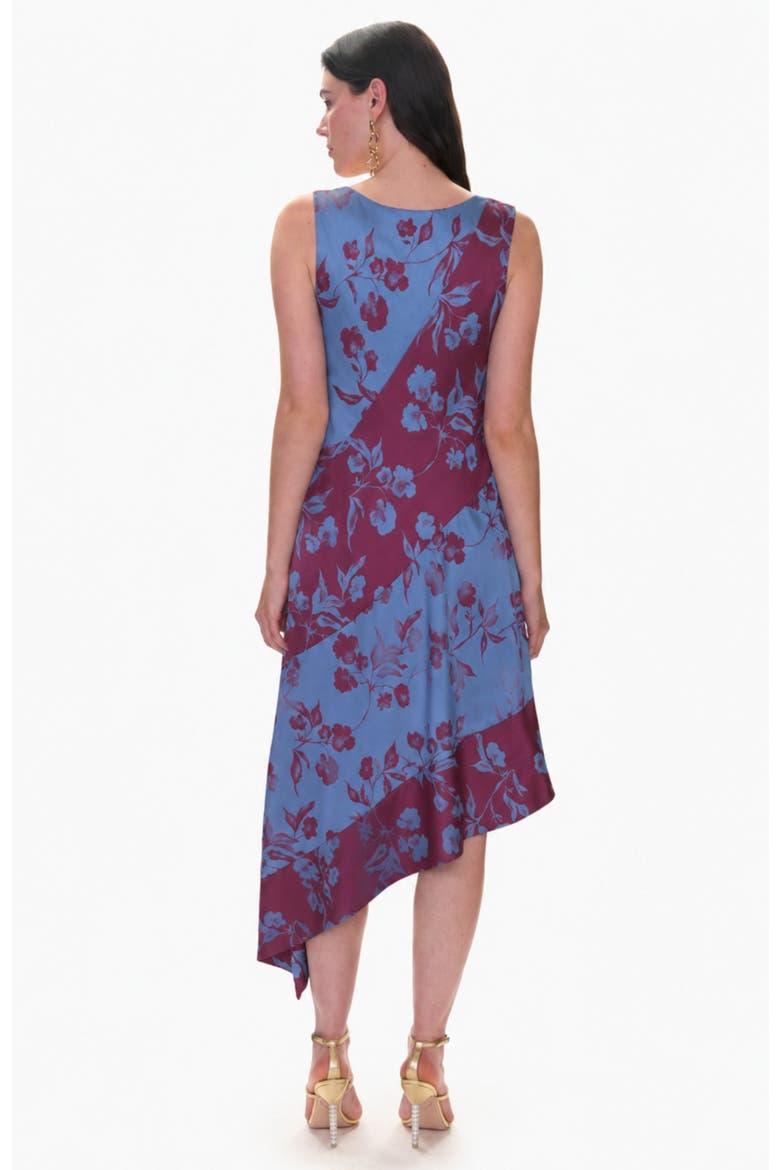 Harper Print Mix Dress, Alternate, color, Cornflower/Plum Multi