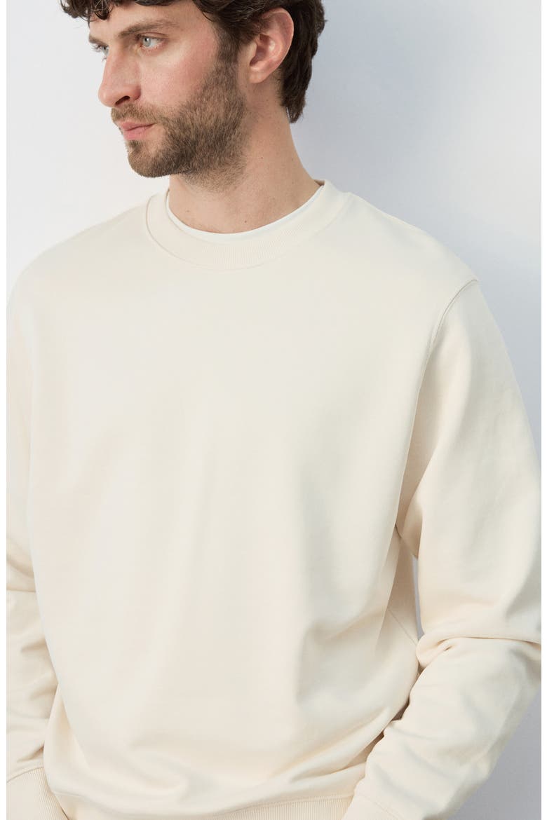 Regular Fit Cotton Sweatshirt, Alternate, color, ECRU