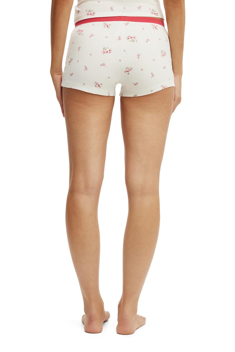 Women's Dreamy Soft Boyshort, Alternate, color, Claire Cherry Floral Coconut