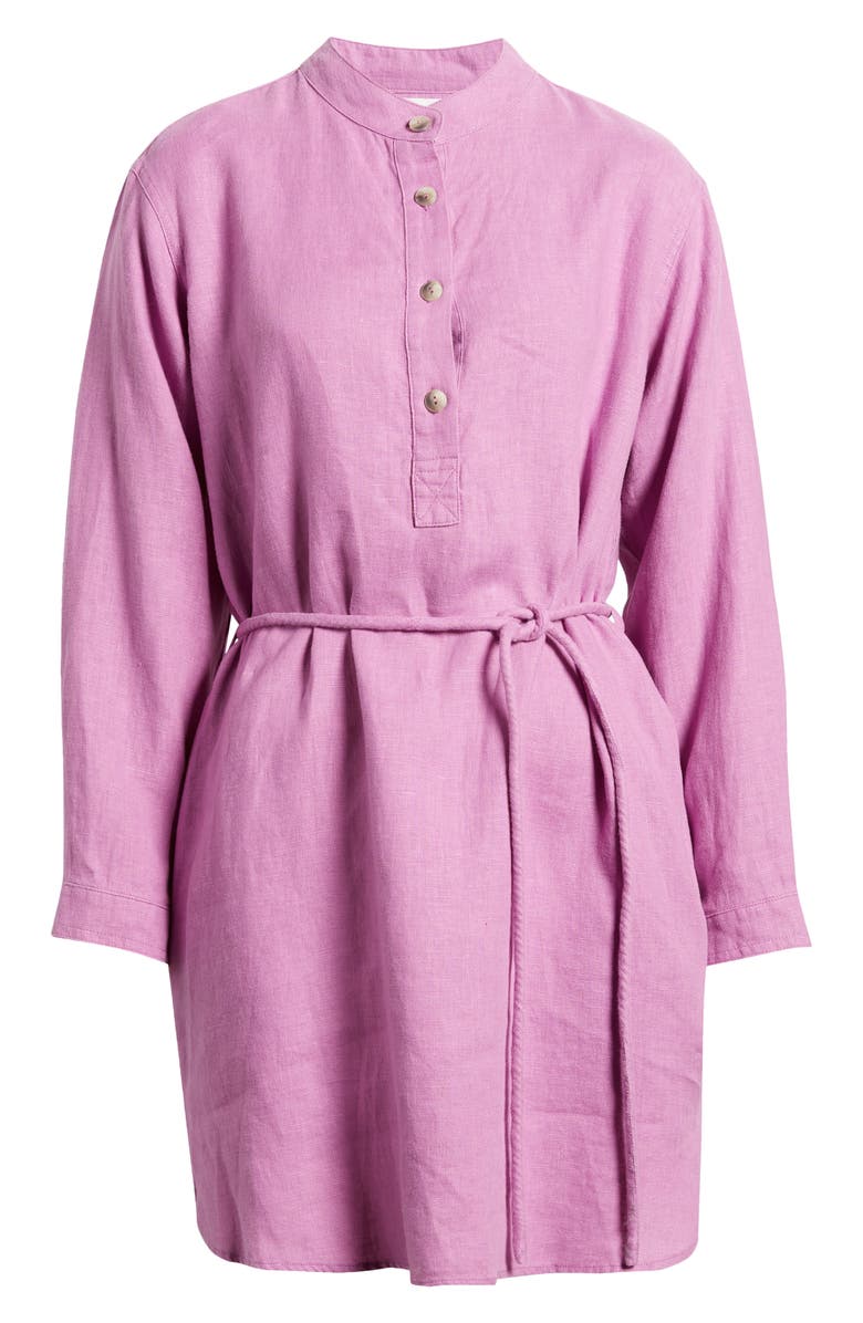 XÍRENA Dorian Long Sleeve Linen Minidress, Alternate, color, 