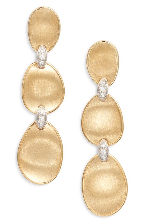 Lunaria Diamond Triple Drop Earrings