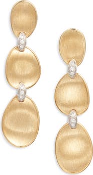 Marco Bicego Lunaria Diamond Triple Drop Earrings