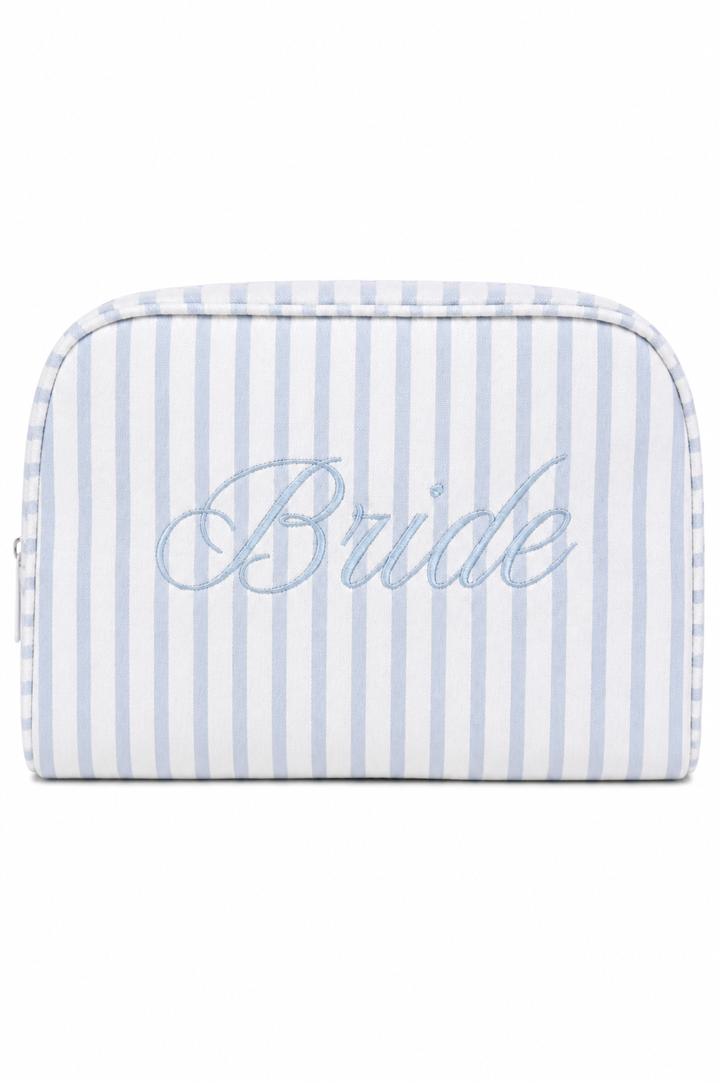 Bride Striped Cosmetic Bag, Main, color, Blue
