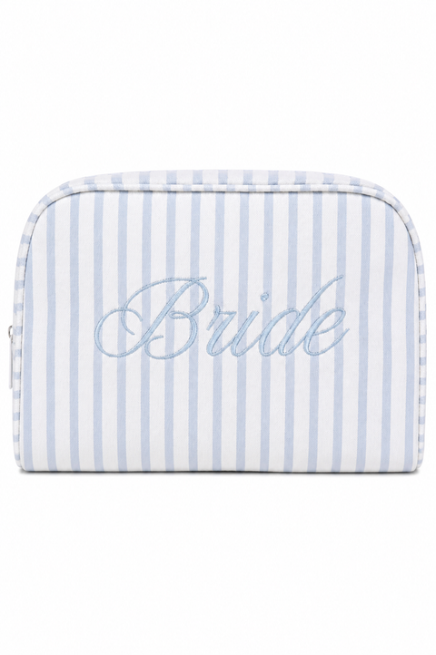 Bride Striped Cosmetic Bag
