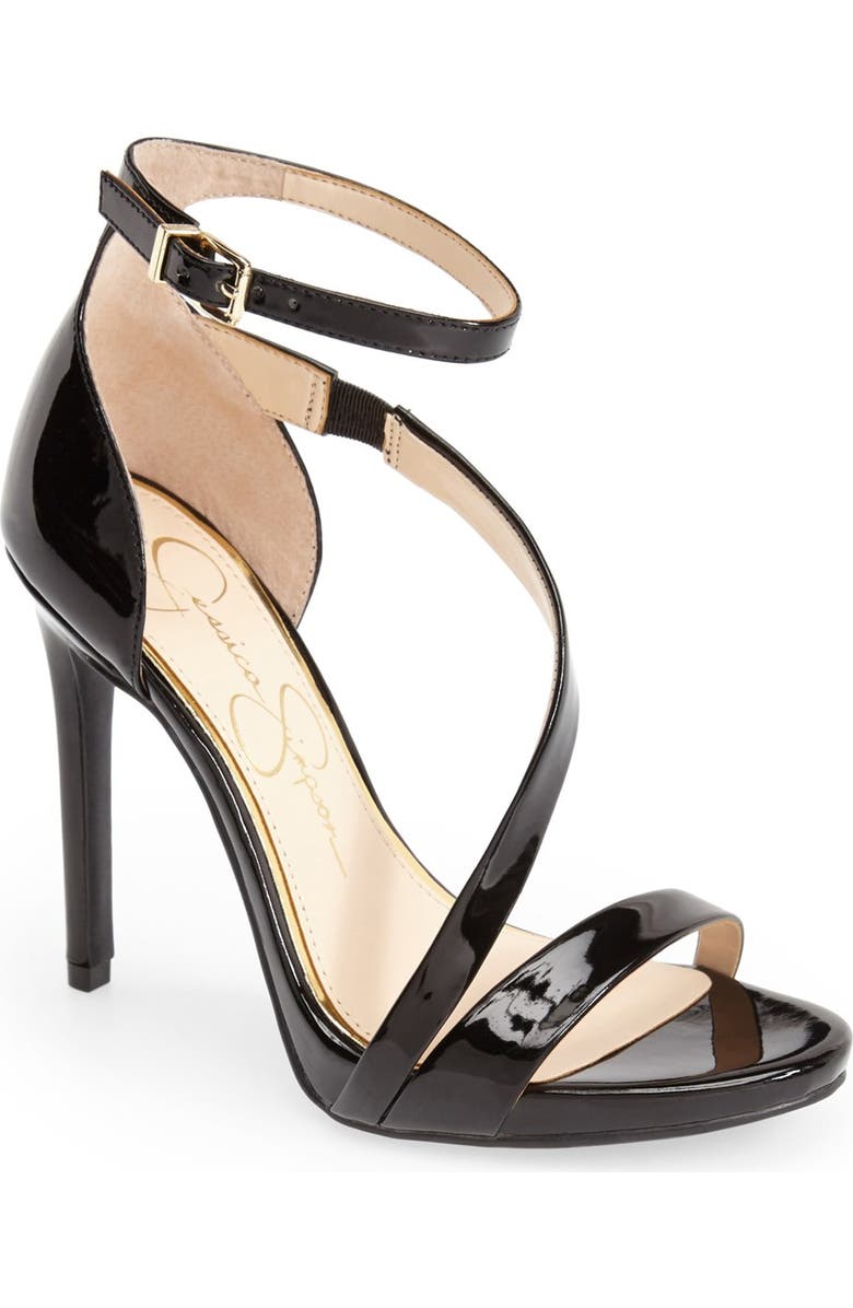 Jessica Simpson 'Rayli' Patent Ankle Strap Sandal, Main, color,