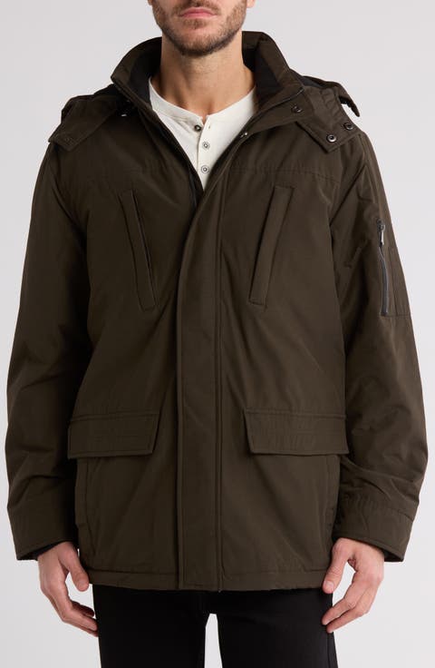 Cotton & Nylon Hooded Jacket