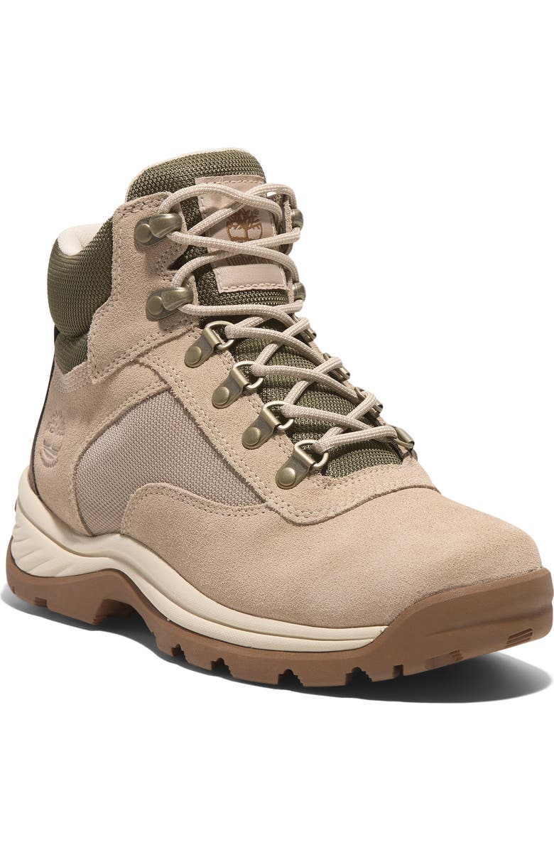 Timberland Ledge Mid Waterproof Hiking Boot, Main, color, Light Beige Suede