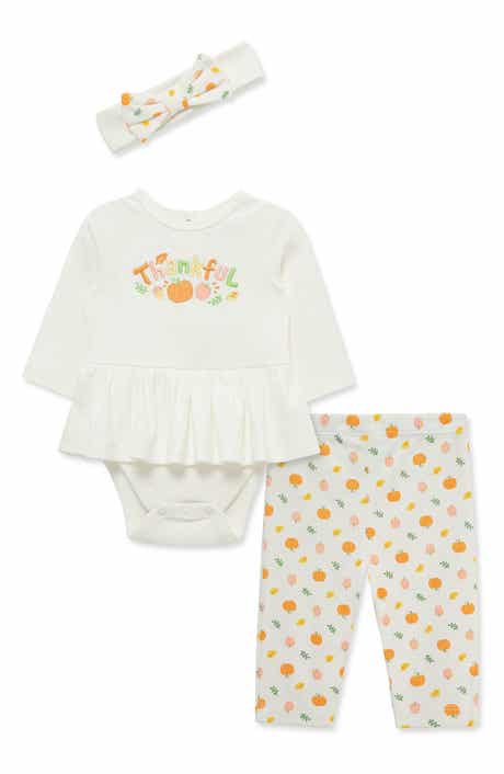 Kids' Thankful Bodysuit, Pants & Headband Set