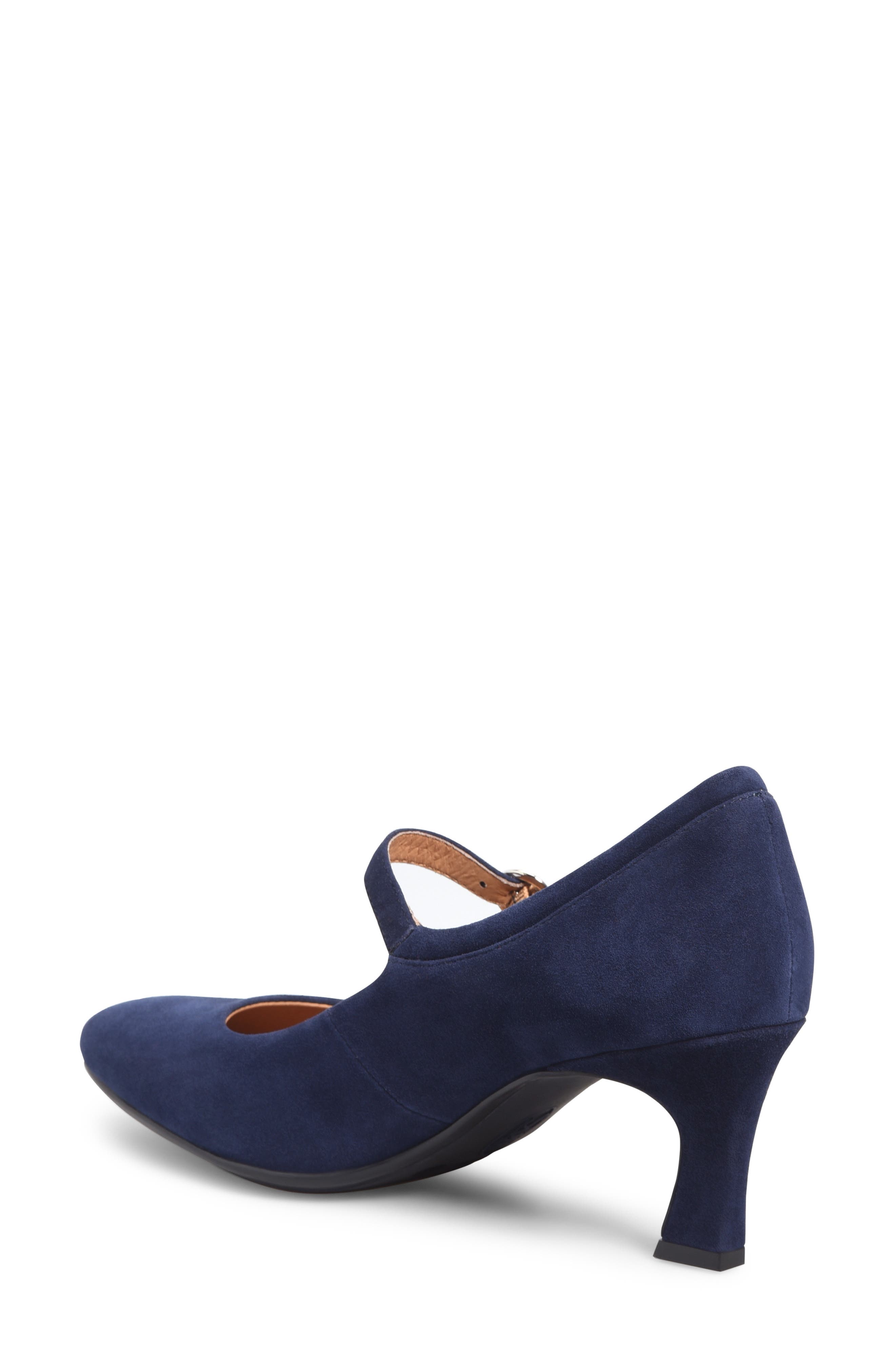Söfft Sienna Pointed Toe Mary Jane Pump, Alternate, color, Sky Navy