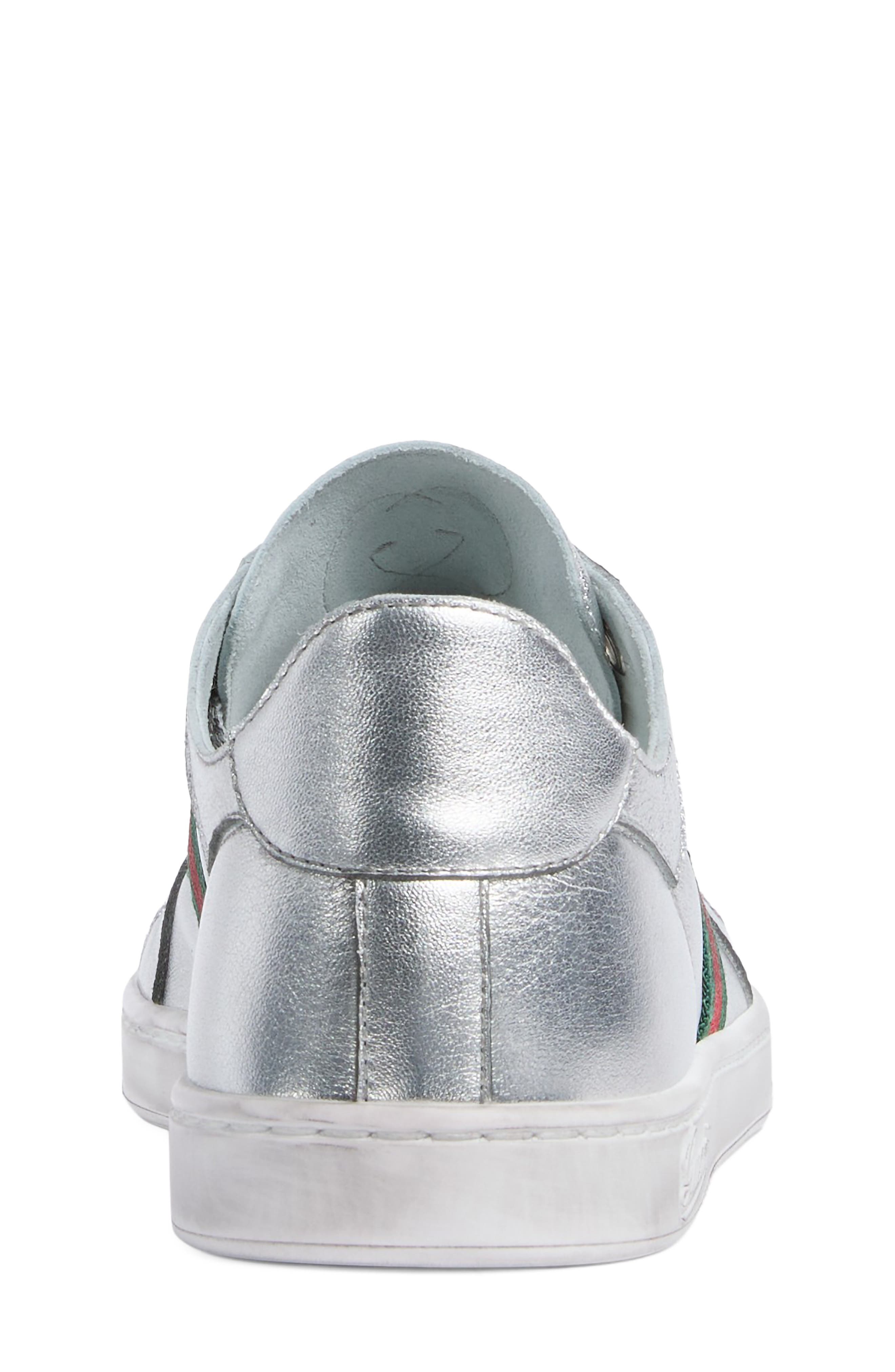 Gucci Coda Low Top Sneaker, Alternate, color, Silver Metallic