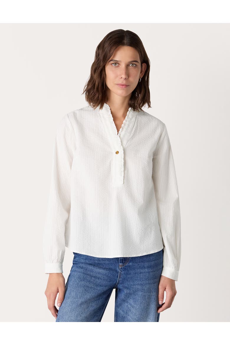 Textured Frill Shirt, Main, color, White
