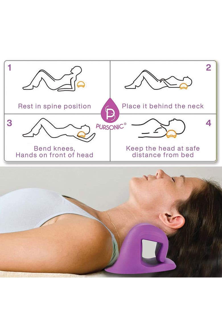 Neck and Shoulder Stretcher and Relaxer, Alternate, color, Purple
