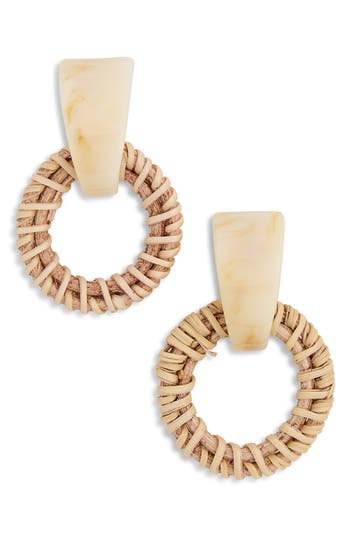 Tasha Resin Rope Wrap Drop Earrings In Neutral