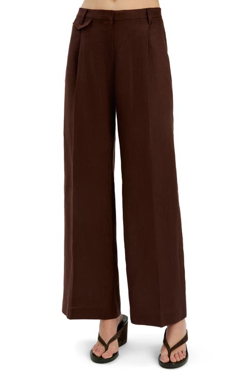 Geordy Wide Leg Linen Pants