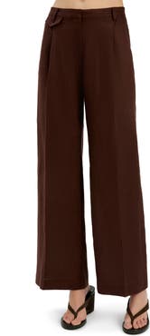 Bardot Geordy Wide Leg Linen Pants