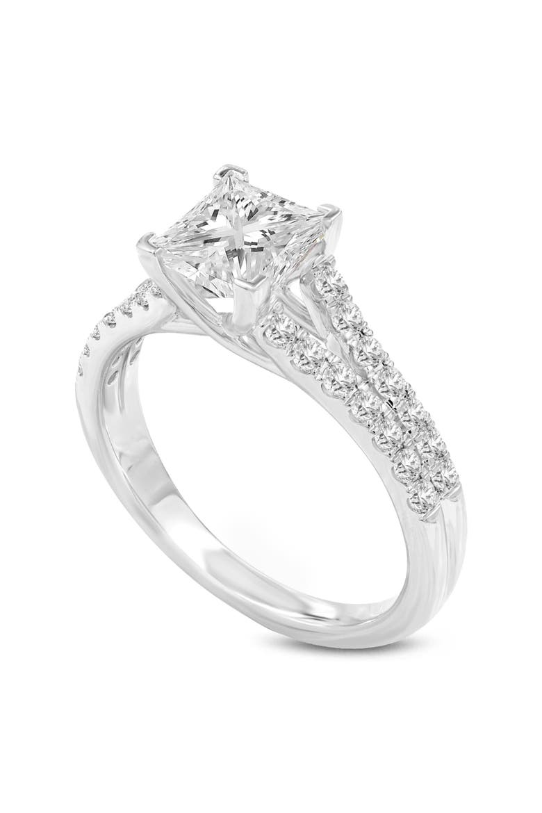 Parineeta 14K Gold Princess Cut Lab Grown Diamond  Engagement Ring - 1.95 Ct, Main, color, 14K White Gold