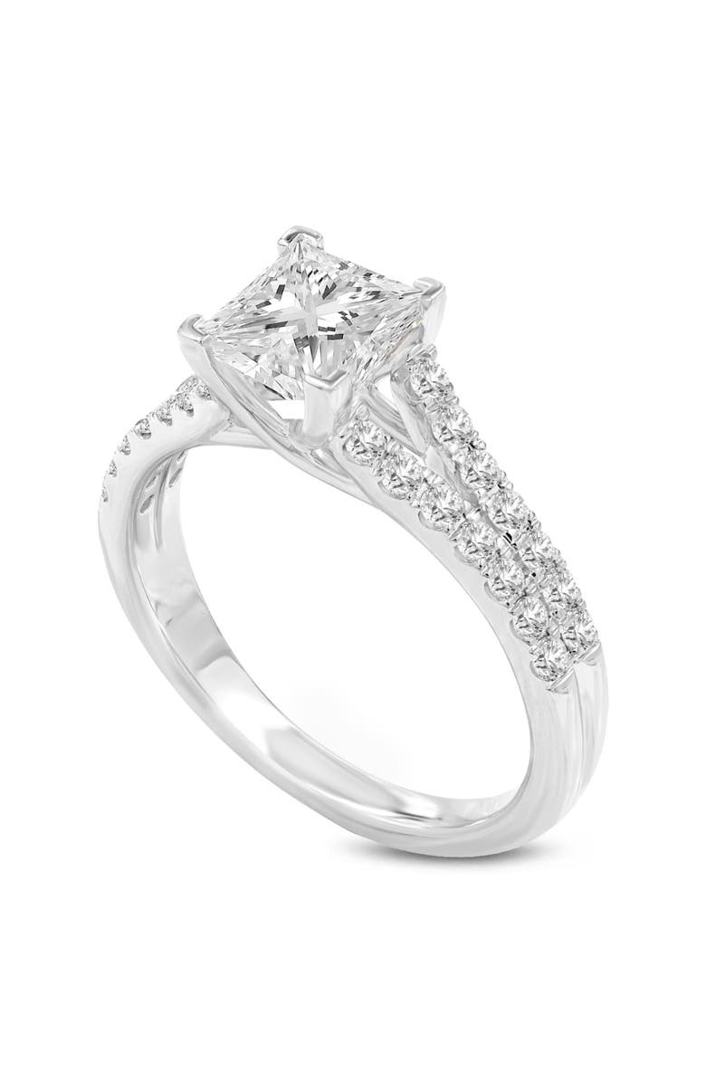 LuvMyJewelry Parineeta 14K Gold Princess Cut Lab Grown Diamond  Engagement Ring - 1.95 Ct, Main, color, 14K White Gold