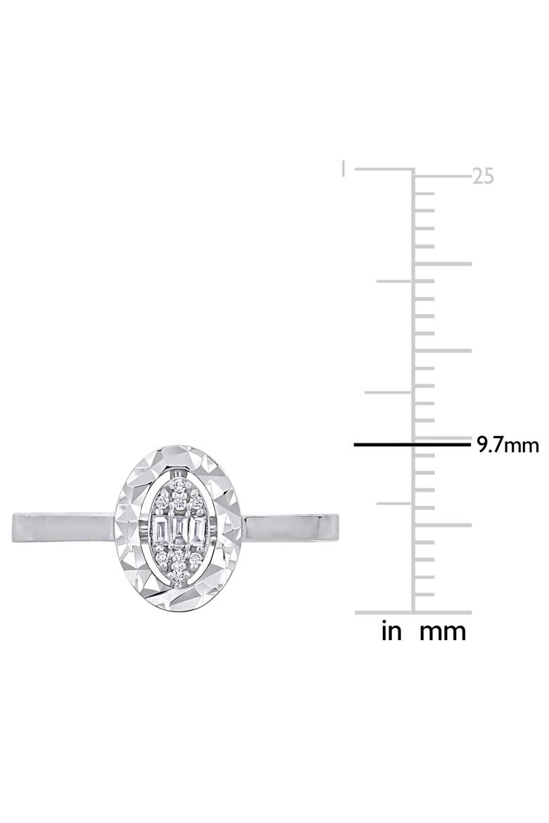 Diamond Oval-Shape Cluster Ring 14k, Alternate, color, 14k White Gold