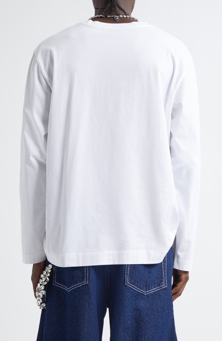 Simone Rocha Carnation Print Long Sleeve T-Shirt, Alternate, color, 