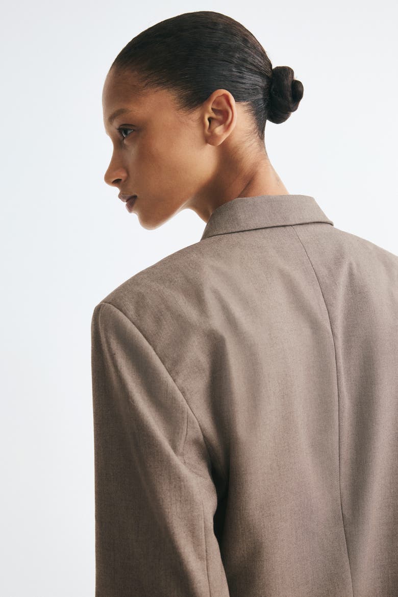 Double-Breasted Blazer, Alternate, color, Taupe