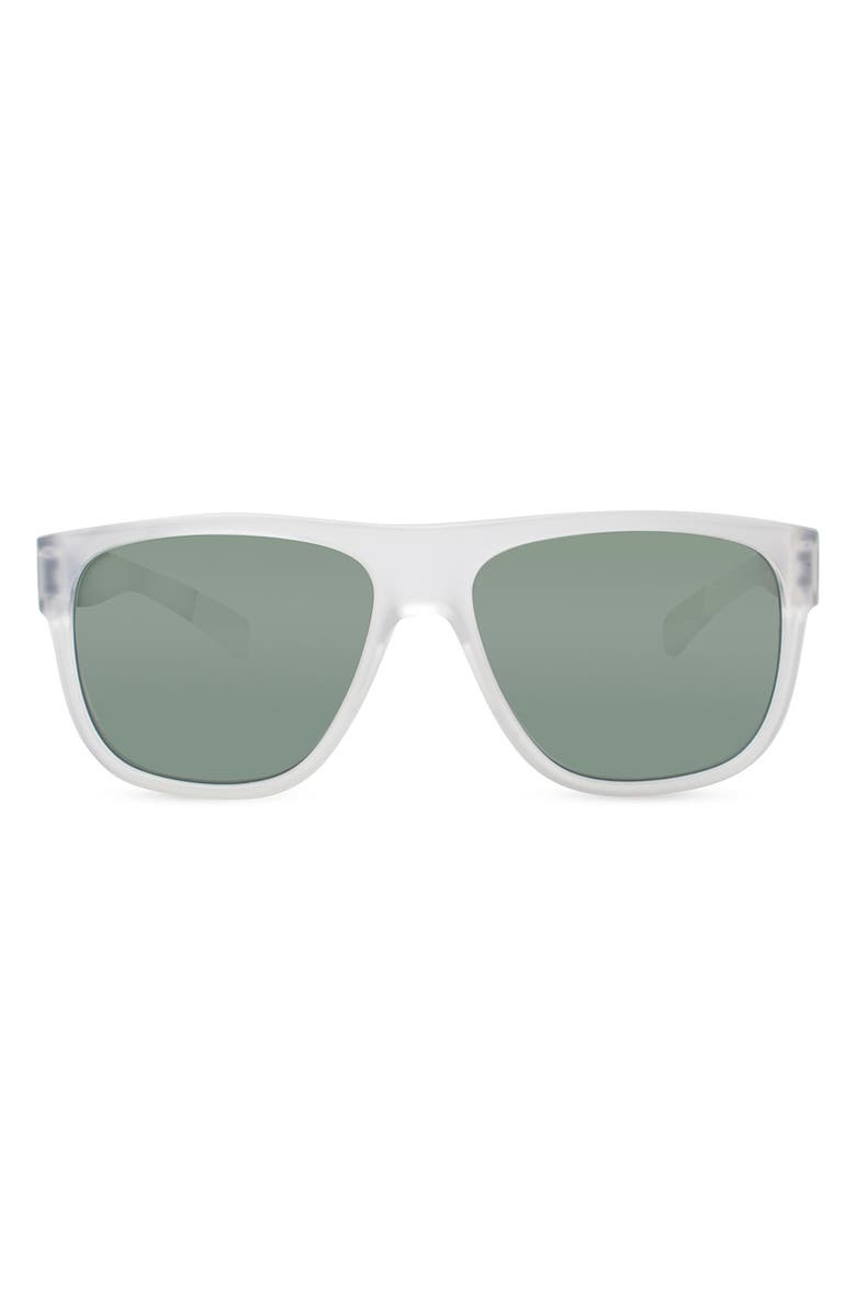 Modo Silverstone 57mm Square Sunglasses, Main, color, Matte Crystal/ Grey