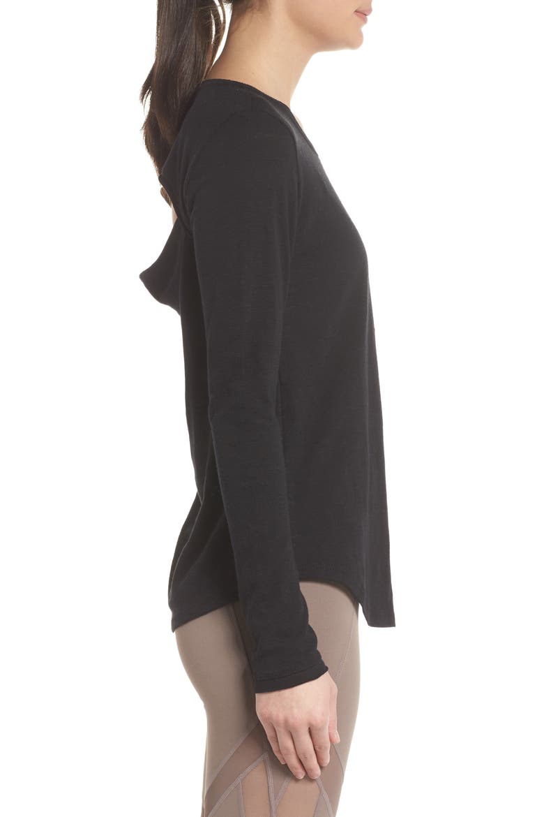 Retreat Cutout Tee, Alternate, color, BLACK