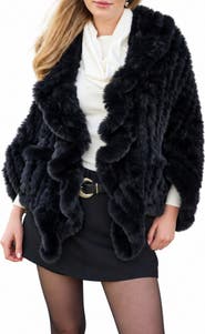 SAACHI Luxe Faux Fur Cape