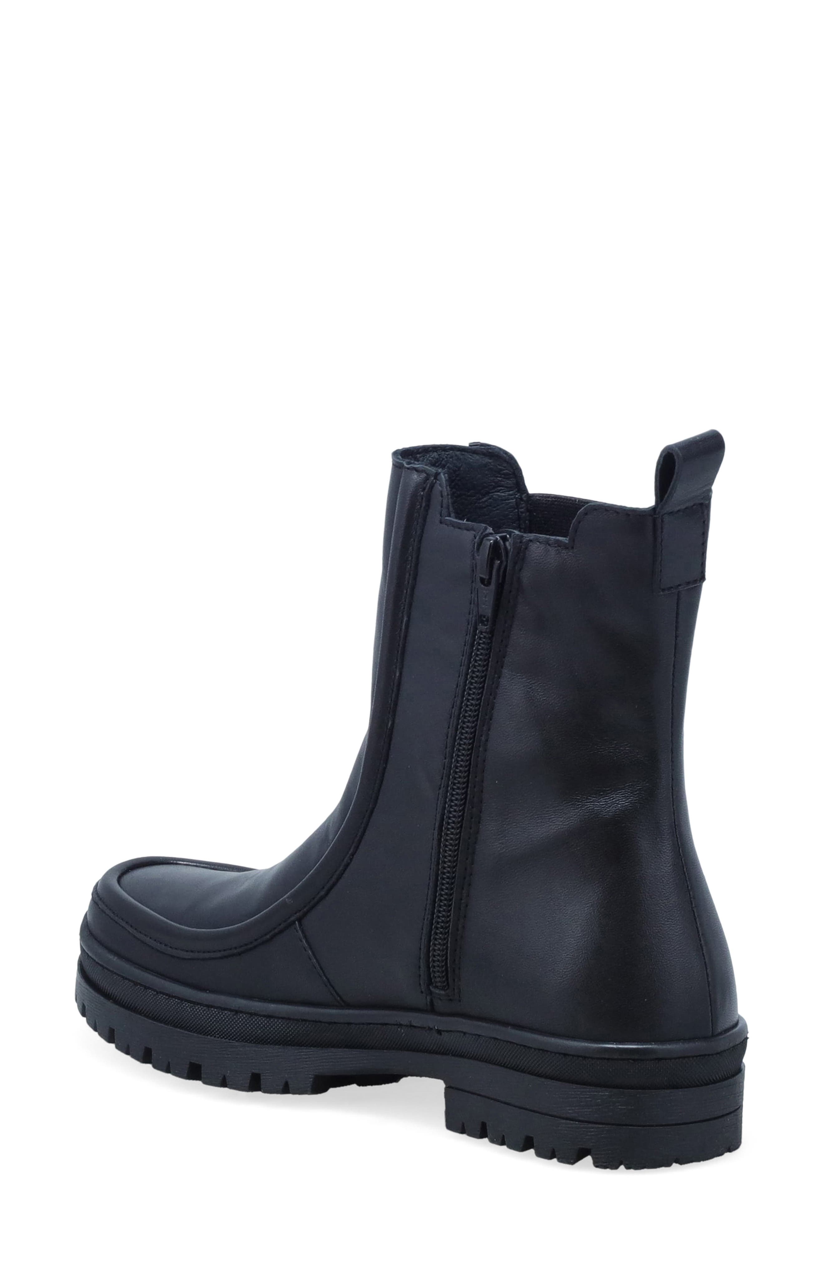 Ariana Leather Chelsea Boot, Alternate, color, BLACK