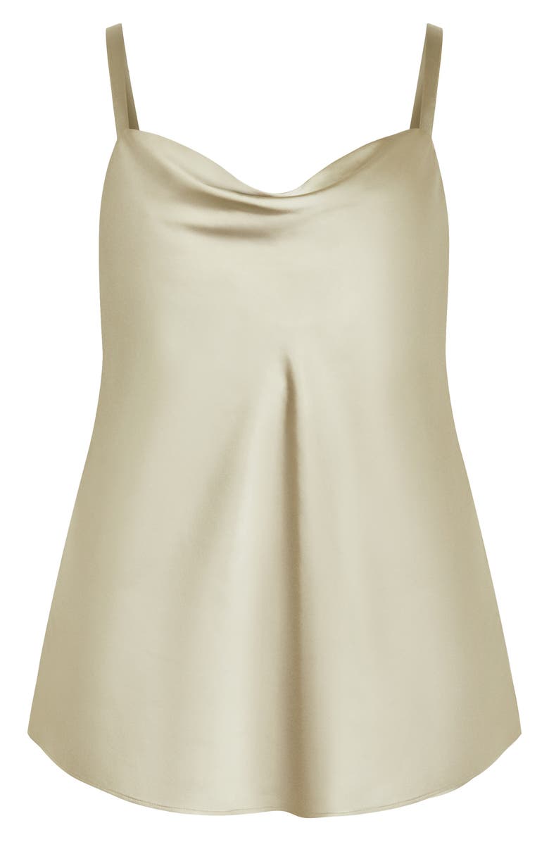 City Chic Sweet Cowl Neck Satin Camisole, Alternate, color, 