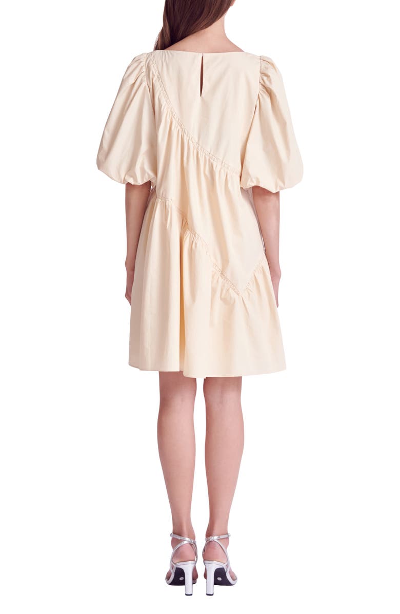 English Factory Asymmetric Poplin Tiered Dress, Alternate, color,