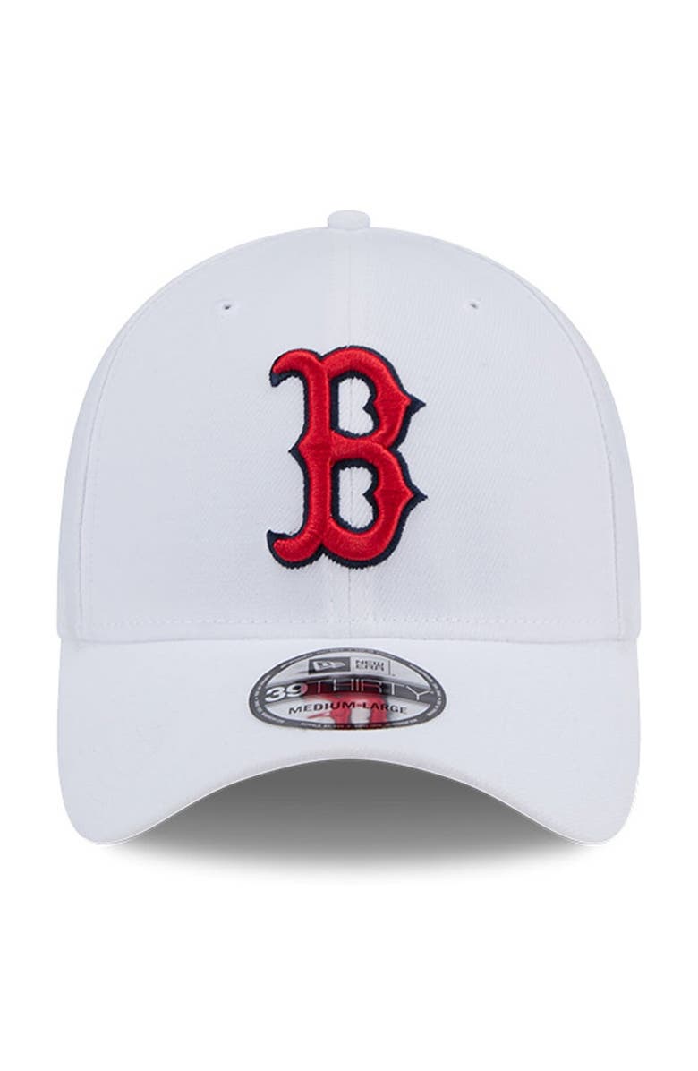 New Era Men's New Era White Boston Red Sox Evergreen 39THIRTY Flex Hat, Alternate, color,