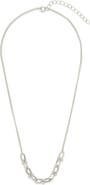 Sterling Forever Station Stirrup Link Chain Necklace