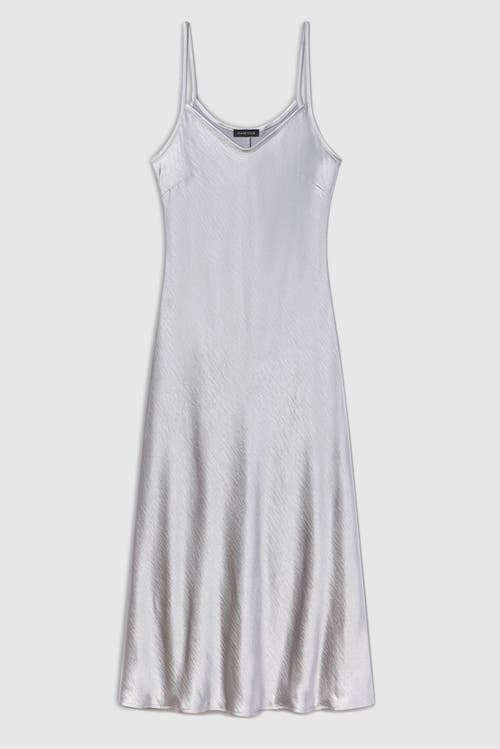 Franne Golde Bias Cut Satin Midi Slip Dress