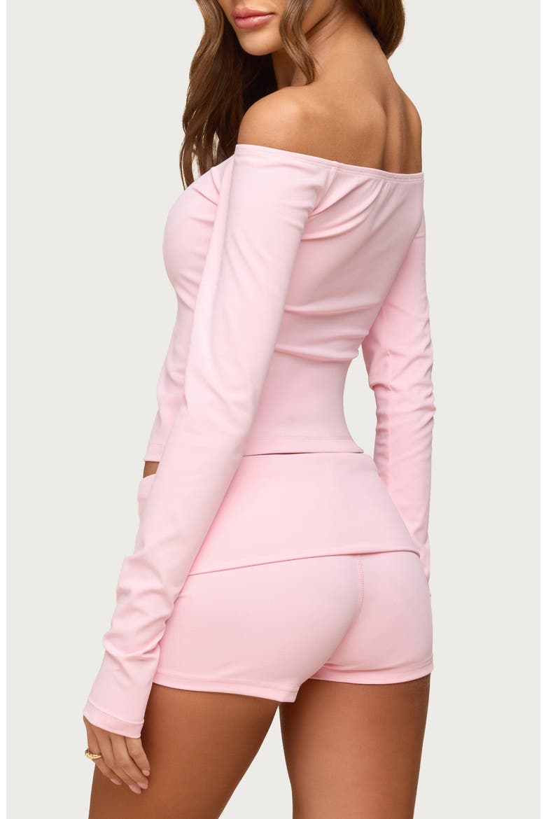 Tezia Off the Shoulder Long Sleeve Top, Alternate, color, PINK
