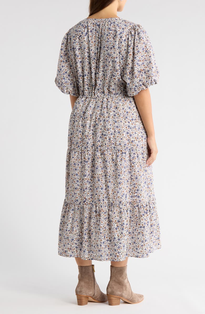 SUGARLIPS Heath Floral Cotton Dress, Alternate, color, Cream-Mul